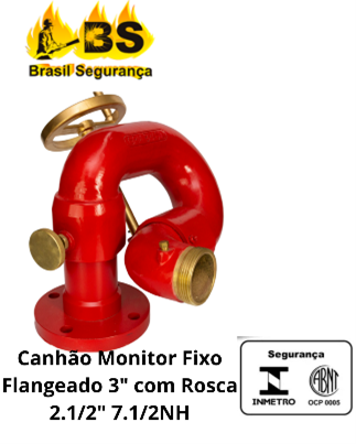 Canhão Monitor Fixo Flangeado 3 com rosca 2.1/2 7.1/2NH